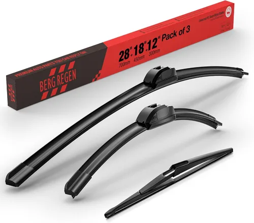 Vista 108 de BERG REGEN Escobillas limpiaparabrisas de 15"+15" con escobilla trasera de 13" - Juego de repuesto automotriz para Jeep Wrangler JK 2008 2009 2010