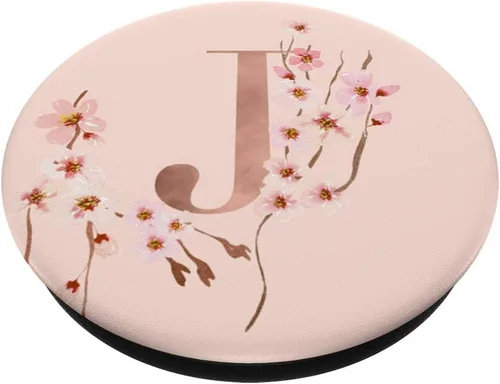 Vista 2 de Cherry Blossom - Soporte para teléfonos y tabletas, diseño de flor japonesa, Negro