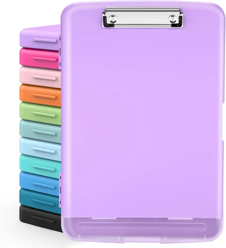 Vista 8 de Sooez Portapapeles con almacenamiento, tableros de clip de alta capacidad de 8.5 x 11 pulgadas con almacenamiento, carpeta de portapapeles