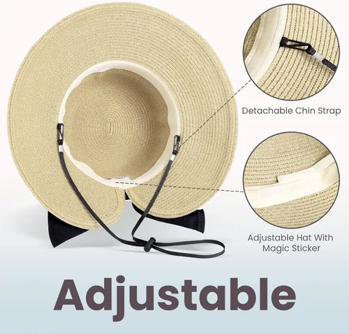 Vista 3 de Verabella - Sombreros de sol para mujer ligeros, plegables y fáciles de empacar para playa, FPU 50+