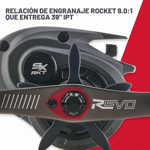 Vista 5 de Abu Garcia Revo SX Rocket - Carrete de pesca de bajo perfil