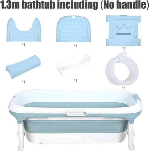 Vista 9 de Bañera plegable para adultos, bañera portátil con cubierta, para spa