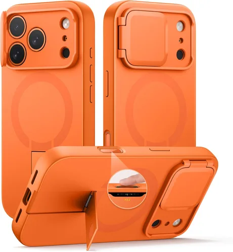 Vista 14 de SURITCH Funda para iPhone Air con cubierta de control de cámara, funda deslizante para cámara y soporte ajustable, compatible con MagSafe, a prueba