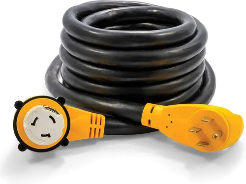 Vista 10 de Cable de alimentación eléctrica, de Camco, 55191, 25 pulgadas, de PowerGrip, con mango, 50 amperios