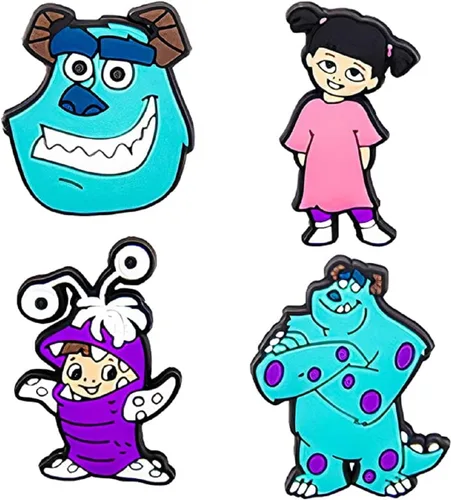Vista 4 de HONAGLESHOP Dijes de dibujos animados para zapatos de película de terror, dijes de PVC de Halloween para zapatos, sandalias, pulseras y pulseras