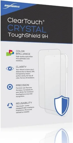 Vista 2 de BoxWave Protector de pantalla compatible con JVC KW-M785BW (6.8 pulgadas), ClearTouch Crystal ToughShield 9H (paquete de 2), protector de pantalla