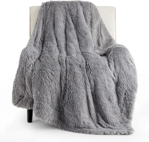 Vista 39 de Bedsure GentleSoft Manta de Tiro de Piel Sintética Esponjosa y Suave para Sofá, Forro Polar Sherpa Suave Regalos Acogedores para Mujeres, Manta