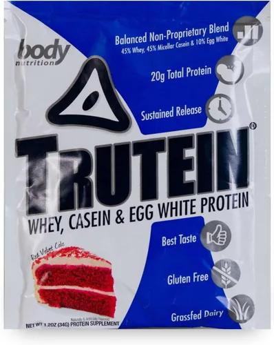 Vista 36 de Body Nutrition Trutein Polvo de Proteína Alto: 45% Suero, 45% Caseína, 10% Clara de Huevo, Sin Gluten, Bajo en Sodio, Polvo de Proteína de Suero