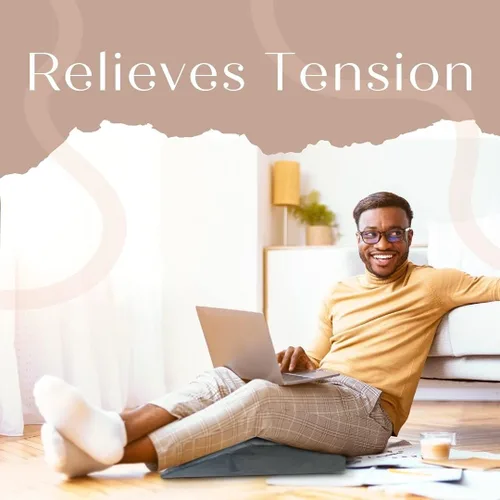 Vista 4 de Almohada de elevación de piernas con espuma viscoelástica y funda extraíble de terciopelo lavable para dormir, ciática, dolor de espalda, cirugía