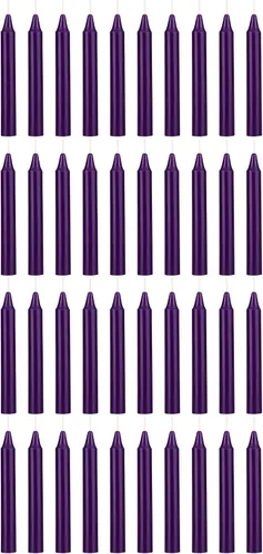 Vista 21 de Mega Candles Mini vela de hechizo con carillón cónico, 20 unidades, 4 x 1/2 Surtido