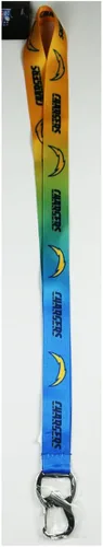 Vista 6 de NFL equipo Ombre Lanyard con mosquetón estilo abridor de botellas y correa de poliéster suave