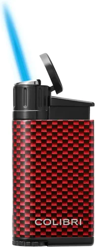 Vista 8 de Colibri EVO - Encendedor de butano recargable con llama de un solo chorro en ángulo, resistente al viento, fácil de usar, con agarre de fibra