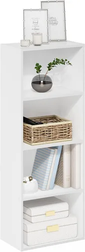 Vista 28 de Furinno LUDER - Estantería de libros, estantería moderna de 2 niveles, estantería abierta de 9 x 16 x 21, para sala de estar, dormitorio, oficina