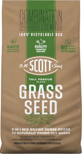 Vista 14 de O.M. Scott and Sons Bermudagrass - Semilla de césped, fertilizante y mejorador del suelo, tolerante a la sequía una vez establecida, cubre hasta