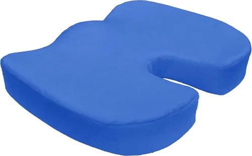 Vista 5 de Bookishbunny Silla de oficina ortopédica de espuma viscoelástica para coxis y almohadilla para asiento de automóvil, cojín cómodo para el dolor