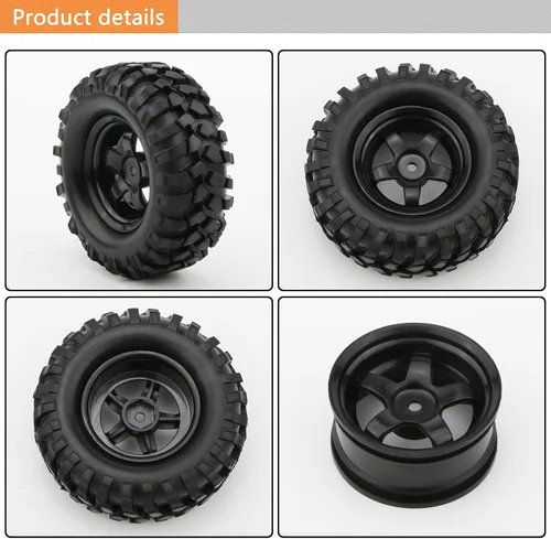 Vista 7 de Neumáticos para Buggy + llanta de 5 radios para vehículo todo terreno RC HSP 1/10 (4 unidades) 1/10 Buggy Tire & 5-Spoke Rim Set, 2-piece for
