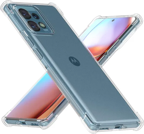 Vista 8 de Cresee Funda para Motorola Edge Plus 2022/Edge Plus 5G UW 2022, funda transparente con parachoques de esquina reforzado, ajuste delgado, funda