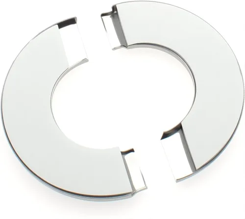 Vista 4 de Brida dividida de pared de acero inoxidable de 0.94 pulgadas, 2 piezas, escudo decorativo dividido, autoadhesivo, accesorios de cubierta de tubería