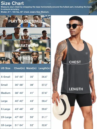 Vista 58 de NELEUS Camiseta sin mangas para hombre para entrenamiento, correr, gimnasio, atlética