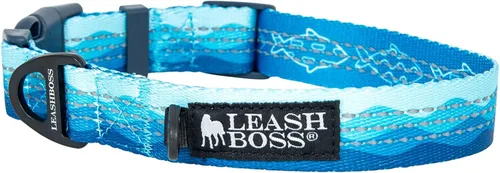 Vista 12 de Leash Boss Collar reflectante ajustable para perro, hebilla de liberación rápida y ribetes e hilos reflectantes para perros pequeños, medianos
