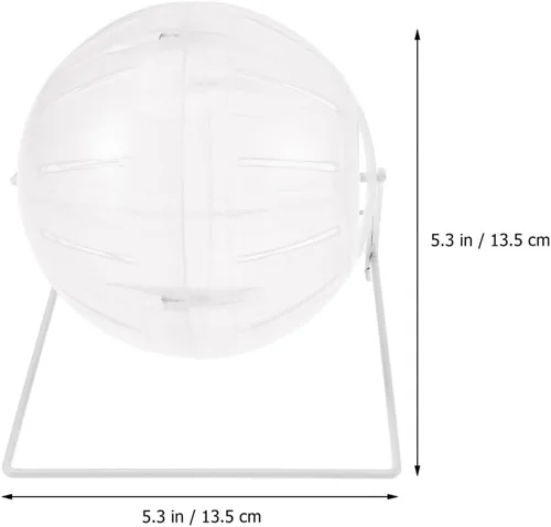 Vista 2 de Pelota de ejercicio para hámster, 4 en 1, pelota de ejercicio transparente con soporte para reducir el aburrimiento y aumentar la actividad