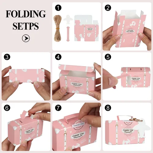 Vista 7 de Paquete de 50 cajas de regalo, cajas de dulces para maleta, caja