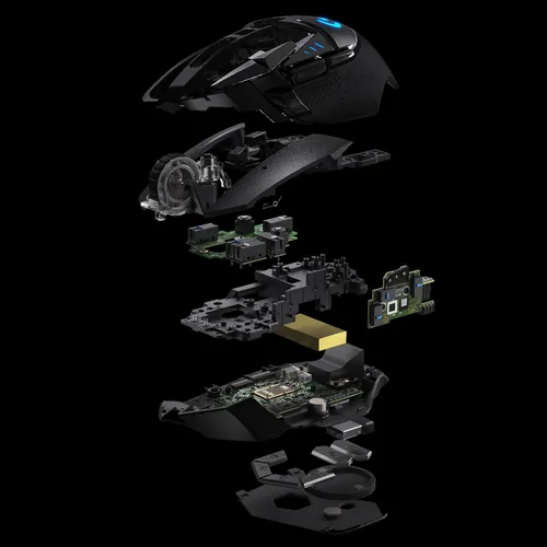 Vista 7 de Logitech G502 Lightspeed Mouse inalámbrico para juegos sensor Hero 25K 25600 DPI RGB 11 botones programables larga duración de la batería compatible