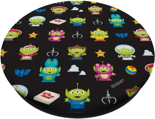 Vista 2 de Pixar Toy Story Aliens Dress Up Pattern PopSockets - Soporte para teléfonos y tabletas