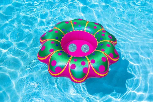 Vista 5 de Poolmaster Flotador para bebé con diseño de flores, color rosa