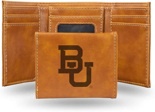 Vista 97 de NCAA Rico Industries - Billetera triple grabada con láser, con grabado láser, accesorio para hombre