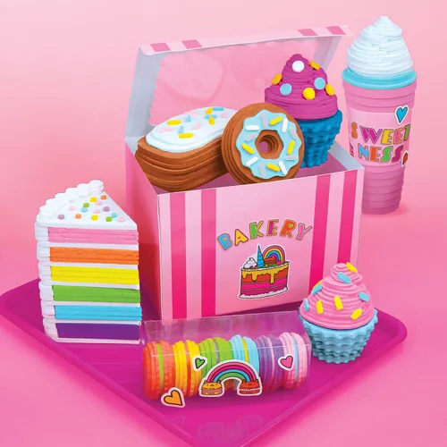 Vista 5 de Fashion Angels Juego de calcomanías apilables de dulces de panadería, juego de calcomanías de espuma con modelado 3D, incluye calcomanías apilables