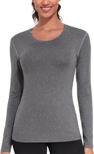 Vista 2 de WANAYOU Paquete de 2 a 3 camisetas de compresión para mujer, manga larga, ajuste seco, camiseta interior transpirable, capa base atlética para correr