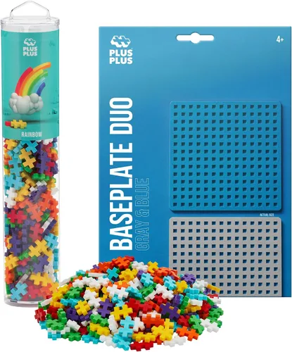 Vista 10 de Plus Plus Juego de 240 piezas básicas de mezcla de tubos y placa base, mini bloques de construcción entrelazados, juguetes de tallo para niños