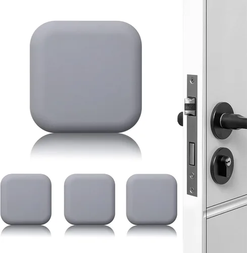 Vista 8 de Topes de Puerta Protector de Pared Protector Amortiguador Pomo de Puerta Mango de Puerta Parachoques Autoadhesivo Silenciador Goma Suave Almohadilla
