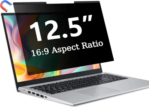 Vista 13 de Pantalla magnética de privacidad para laptop 11.6 pulgadas 16:9, filtro de Negro