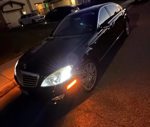 Vista 4 de iJDMTOY Lente transparente/blanca ámbar tira de luz LED frontal lateral compatible con Mercedes W221 Pre-LC S320 S350 S400 S500 S550 S550 S600