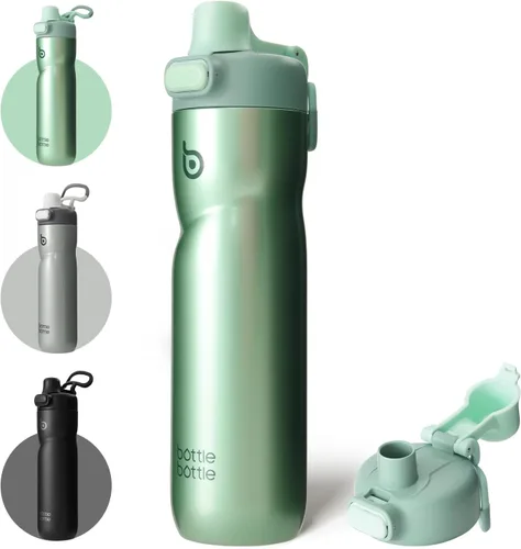 Vista 12 de BOTTLE BOTTLE Botella de agua aislada con asa 24 oz negro