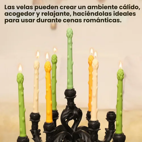 Vista 5 de BOOWAN NICOLE Molde de vela de espárragos, molde de silicona para hacer velas decoración del hogar LZ0578