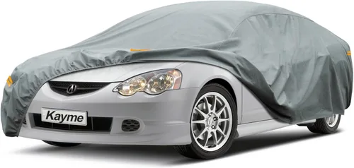 Vista 26 de Kayme Funda de Coche de Servicio Pesado Impermeable para Todo Tipo de Clima, Ajuste Personalizado para Tesla Model S, Cubierta Exterior Completa