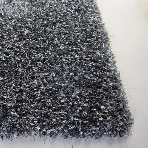 Vista 3 de SAFAVIEH Malibu Shag Collection - Alfombra decorativa, 3 x 5 pies, carbón, hecha a mano, sólida, 1.4 pulgadas de grosor, ideal para zonas de alto