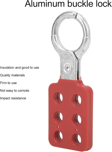 Vista 5 de 10 cerrojos de bloqueo, 6 agujeros de aluminio con bloqueo de seguridad para la industria química, energía eléctrica, gasolina, 0.984 in / 1.0