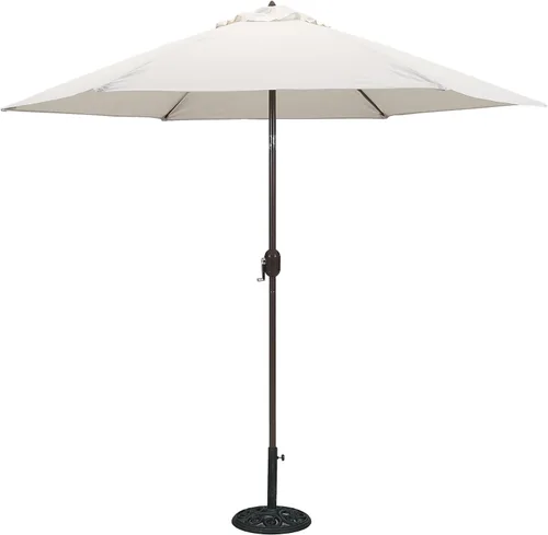 Vista 6 de Paraguas de mercado Tropishade 9 ft Bronce de aluminio con cover Beige de poliéster, Beige