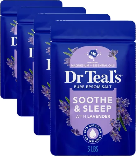 Vista 12 de Dr Teal's - Solución de baño de sal de Epsom, Calma y sueño, lavanda, 3 libras
