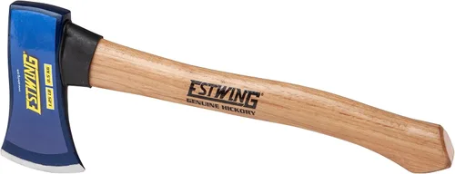 Vista 2 de Estwing Hacha, cabeza forjada de 1.25 libras con mango de madera de nogal de 14 pulgadas, endurecido hasta 50-55 HRC, adecuado para cortar, cortar