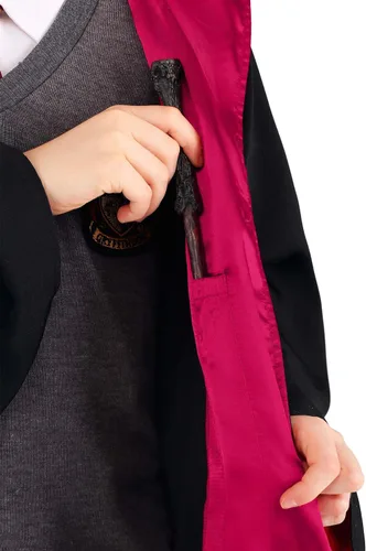 Vista 5 de Disfraz de Harry Potter de lujo para niños, bata de Gryffindor para niños y niñas, bata de mago con capucha para Halloween