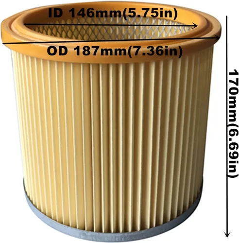 Vista 3 de Accesorios para aspiradora, 1 filtro de cartucho, compatible con Aqua VAC Dexter Curtiss Goblin KRUPS ROWENTA Tornado