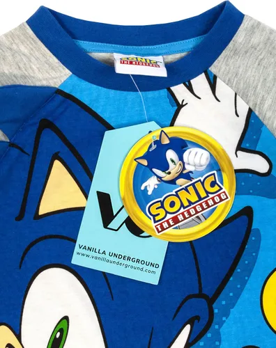Vista 5 de Sonic The Hedgehog Pijama para niños, disfraz de personaje azul para niños, Gris