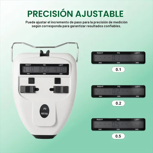 Vista 3 de Medidor de distancia pupilar digital óptico medidor de Pd Led Pupilómetro Herramienta de medición de distancia interpupilar Equipo oftálmico