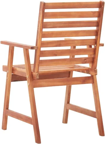 Vista 5 de Patio Dining Chairs 2 pcs with Cushions Solid Acacia Wood Dinning Room Outdoor Seating Outside Chairs Sillas para Comedor for Picnic Beach Courtyard