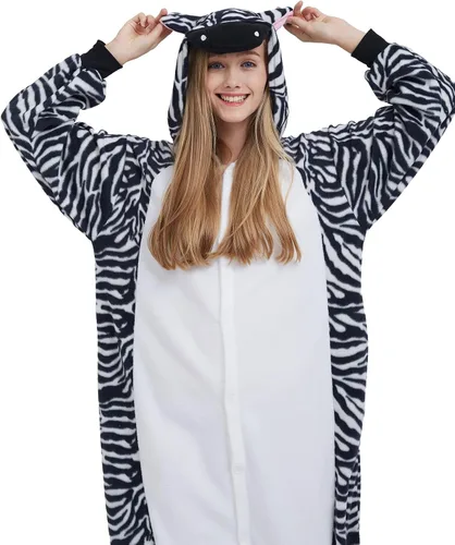 Vista 5 de DELEY Adults Onesie Unisex Halloween Cosplay Costumes Aniaml Onesies Pajamas Warm Sleepwear Homewear